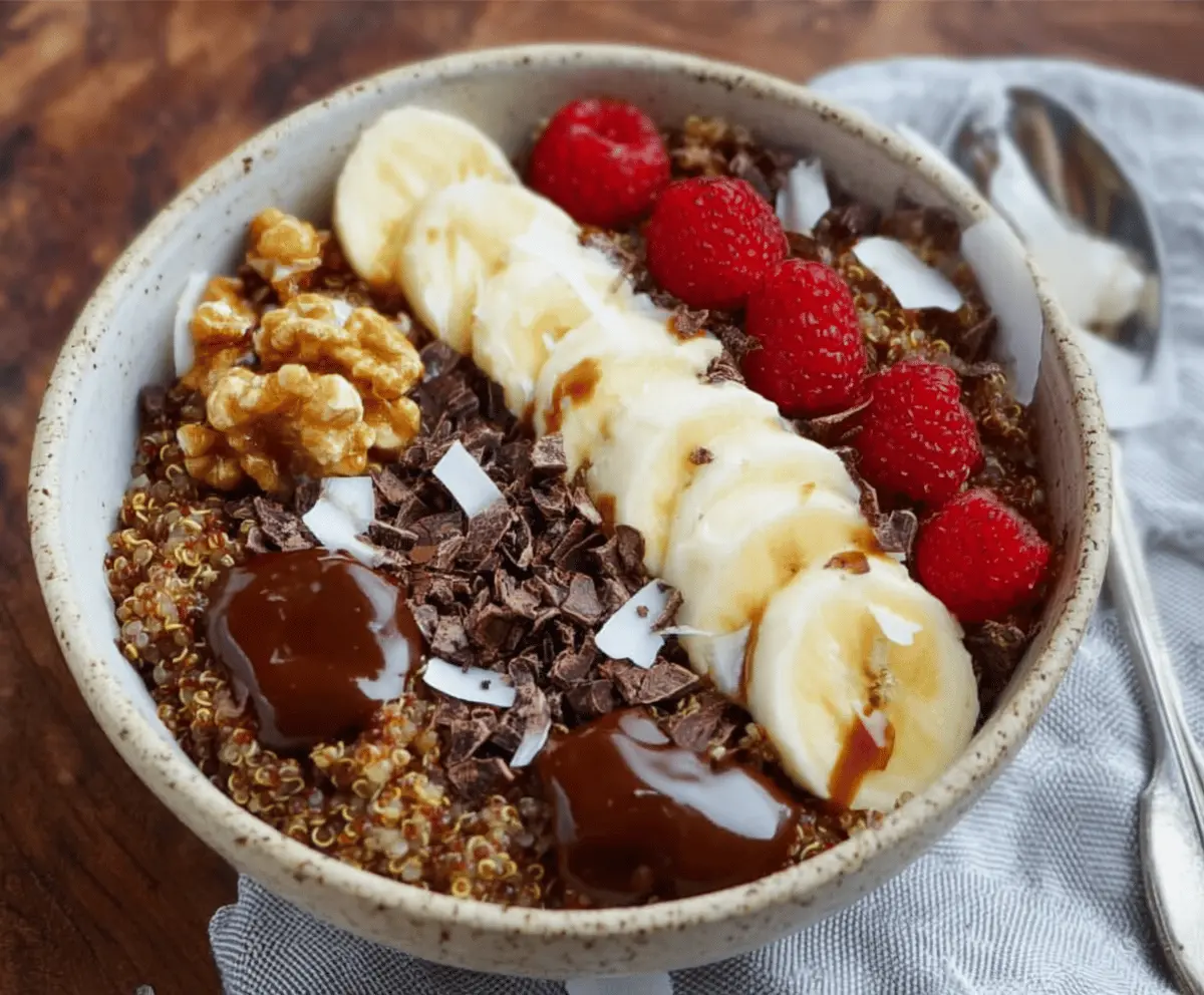Chunky Monkey Quinoa Breakfast Bowl