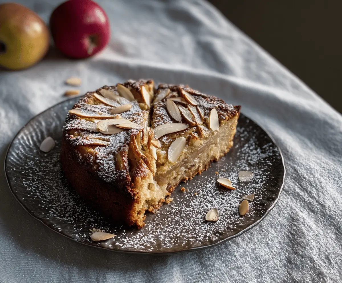 Flourless Apple, Almond & Cardamom Cake