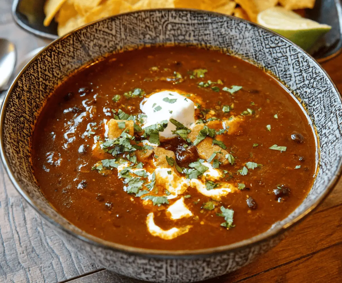 Mexican Style Black Bean Soup