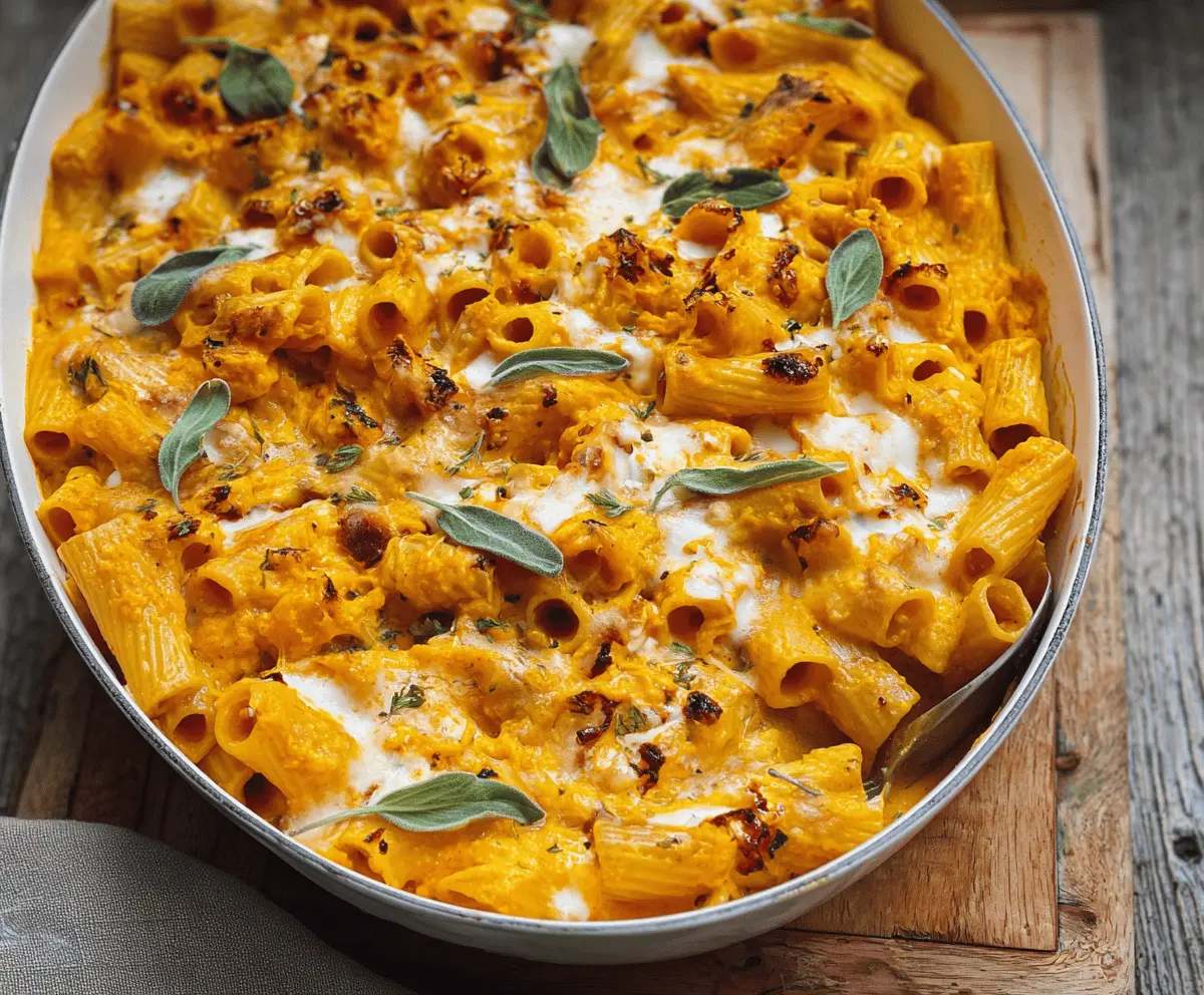 Pumpkin Ricotta Pasta Bake
