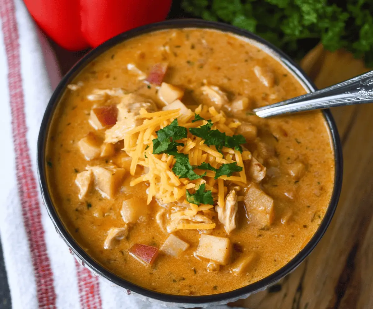 White Cheddar Apple Chicken Chili 