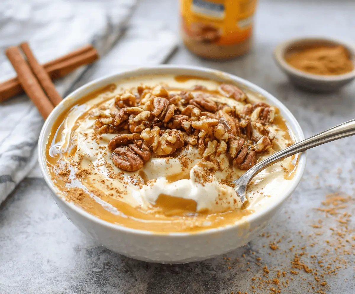 Creamy Pumpkin Pie Yogurt Bowl