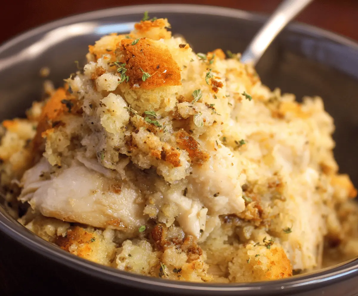 Crock Pot Chicken and Stuffing