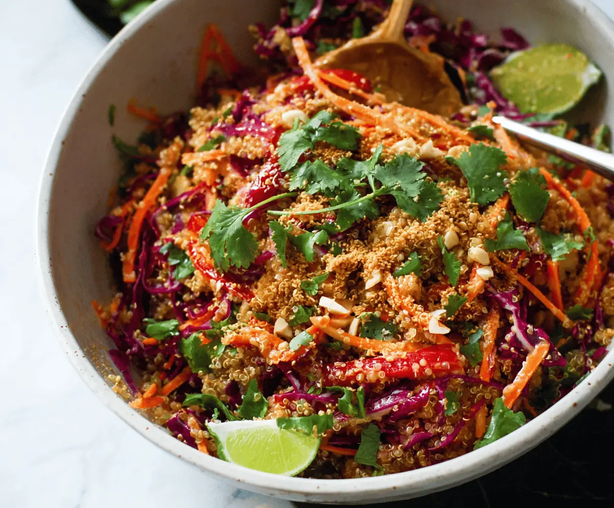 Crunchy Thai Quinoa Salad with Peanut Dressing