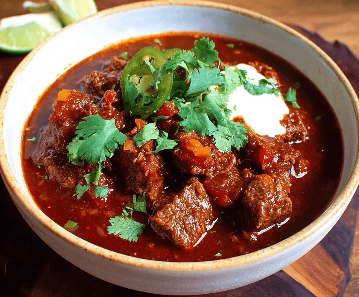 Easy Chili Colorado Inspired Stew