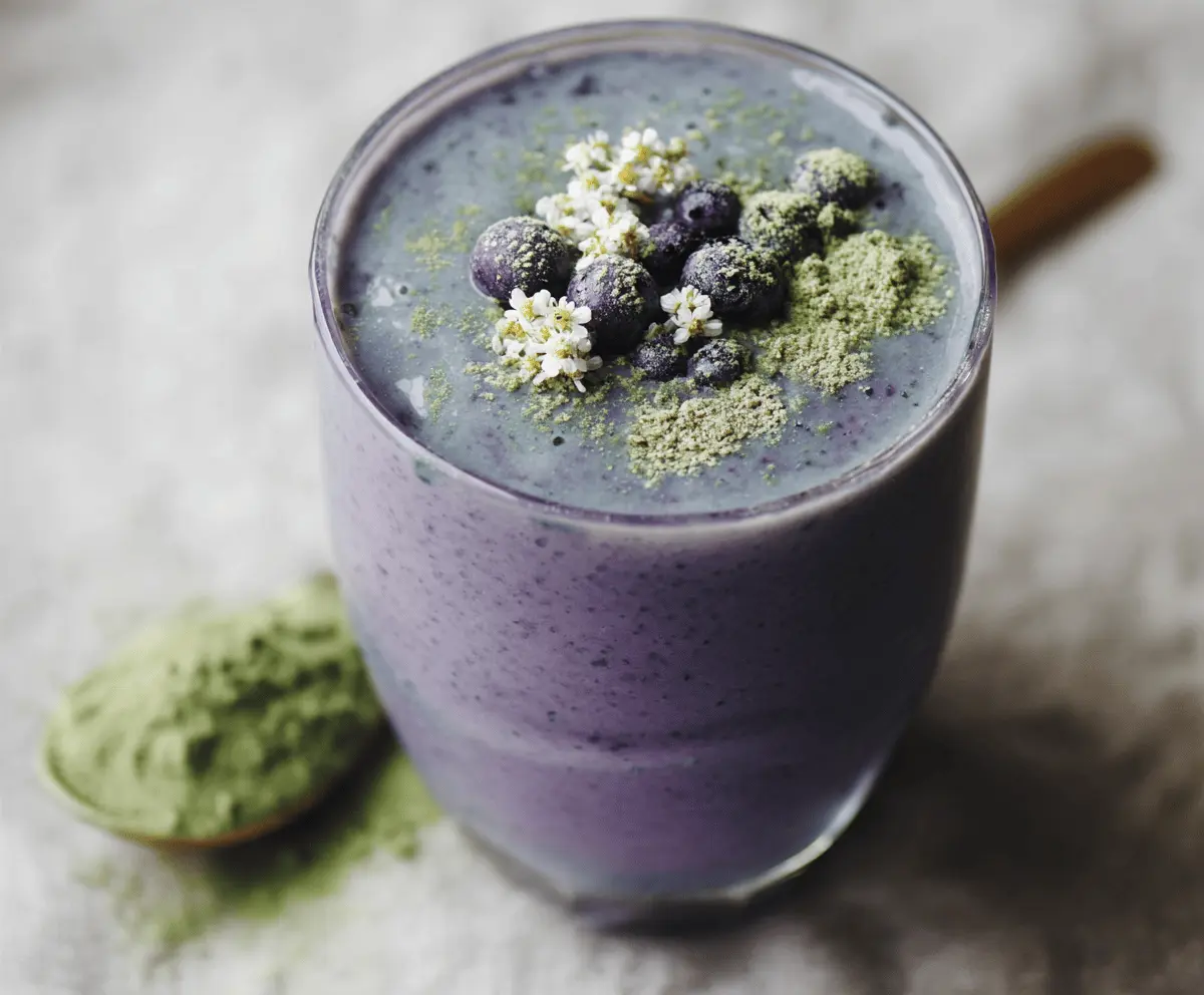 Wild Blueberry Vanilla Matcha Smoothie