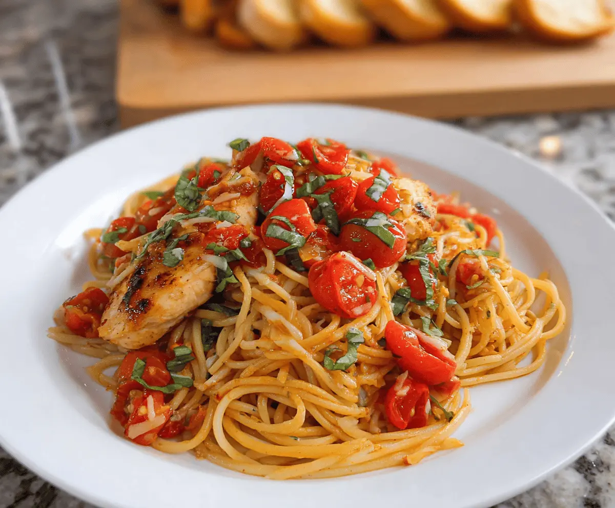 Bruschetta Chicken Pasta
