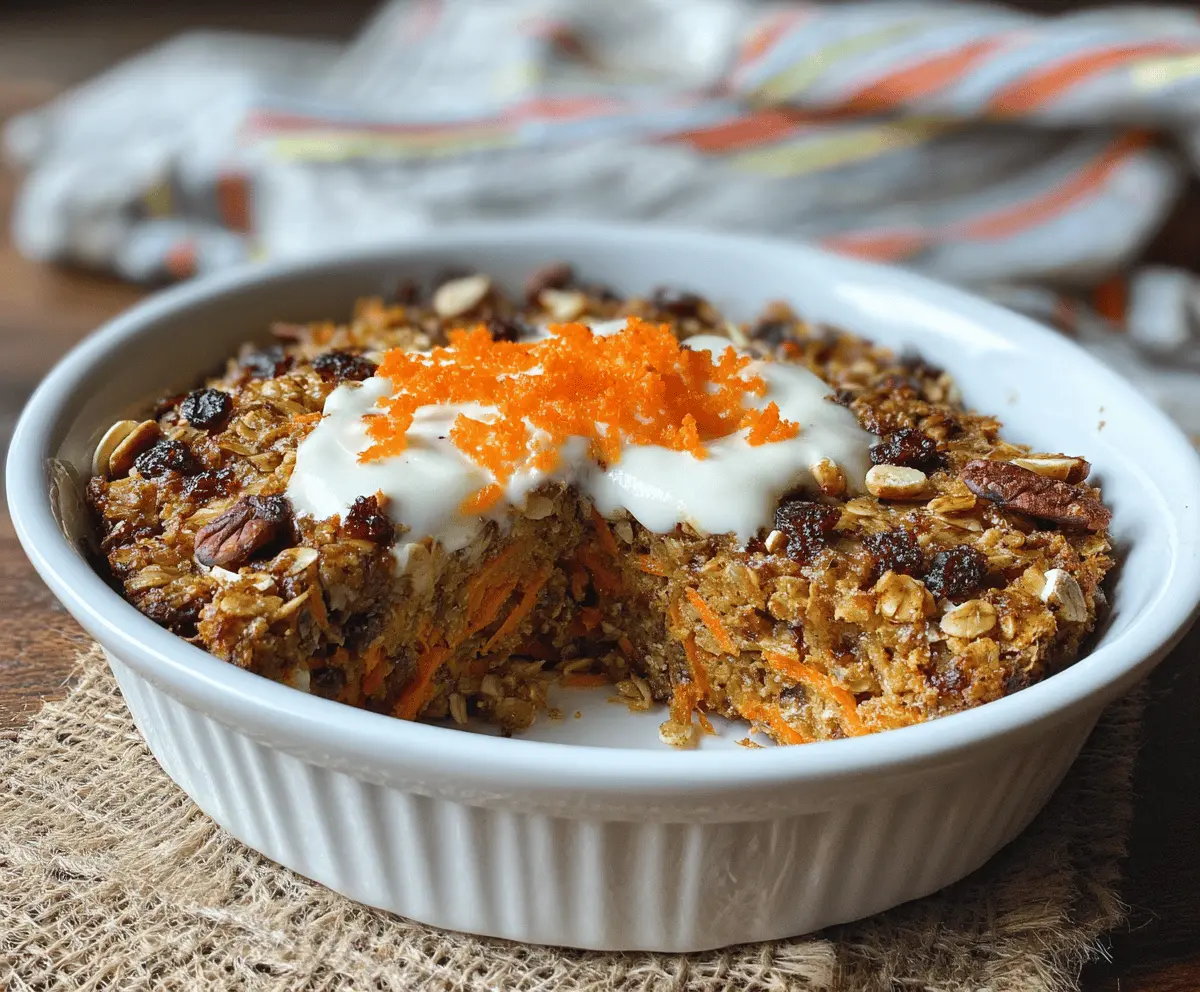 Carrot Cake Baked Oatmeal