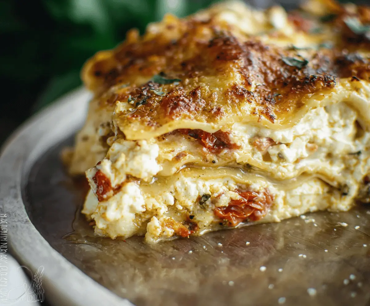 Homemade Sun Dried Tomato Lasagna