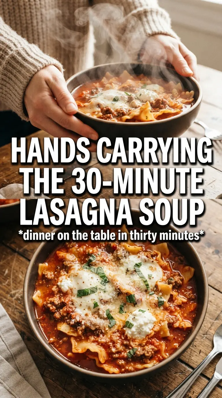 30-Minute Lasagna Soup hearty tomatoy cheesy