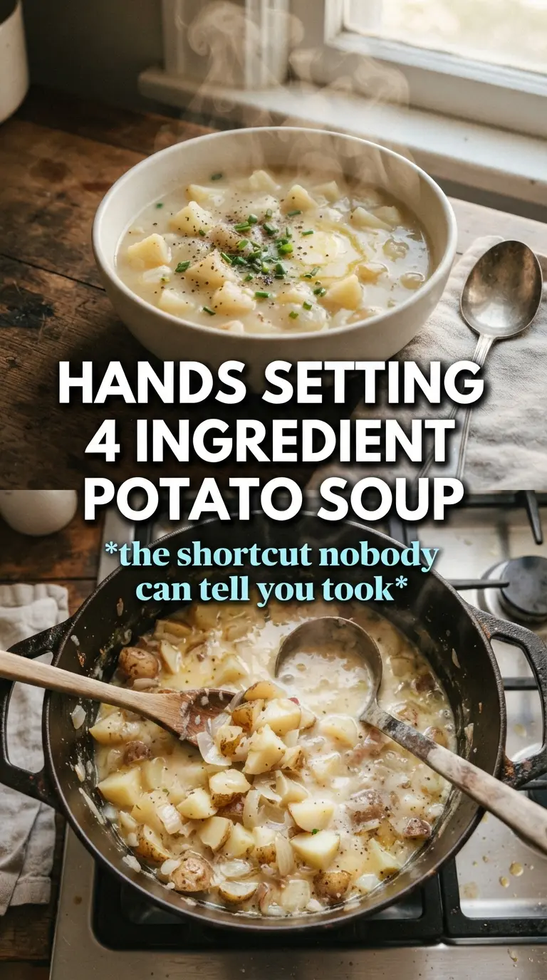 4 Ingredient Potato Soup creamy potato chunks