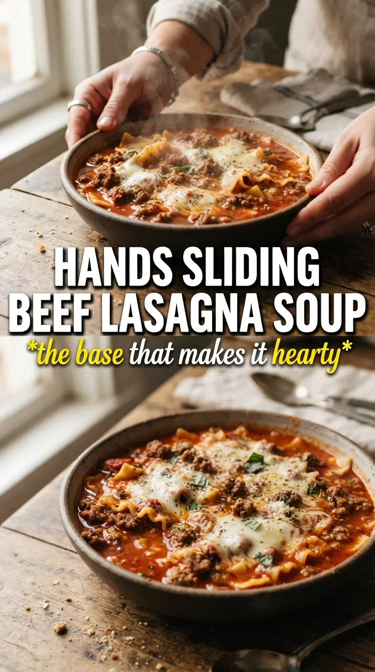 Beef Lasagna Soup hearty tomato ricotta