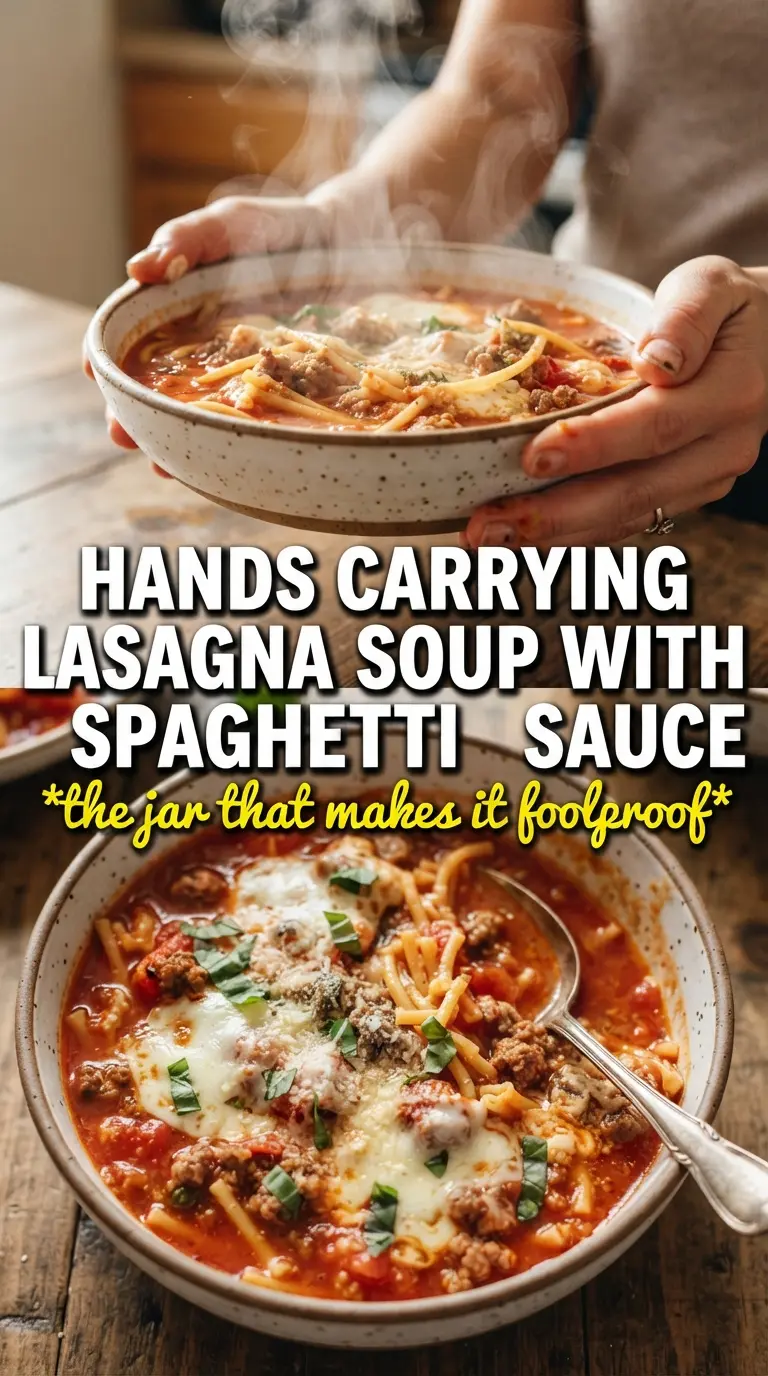 Lasagna Soup With Spaghetti Sauce rich cheesy comforting