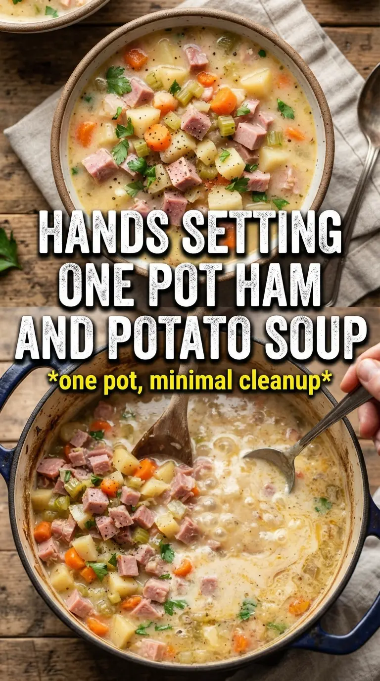 One Pot Ham And Potato Soup creamy hearty comforting