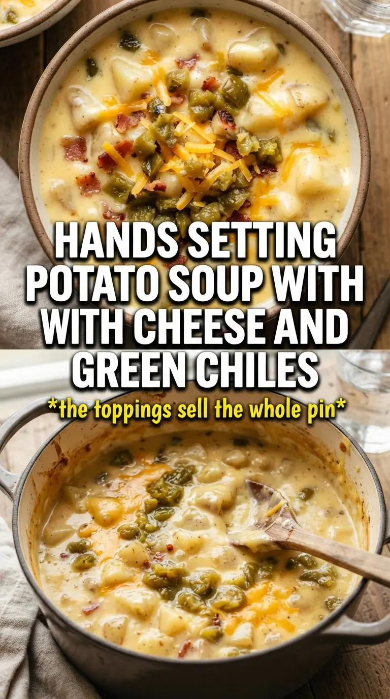 Potato Soup With Cheese And Green Chiles creamy Tex-Mex pepper jack