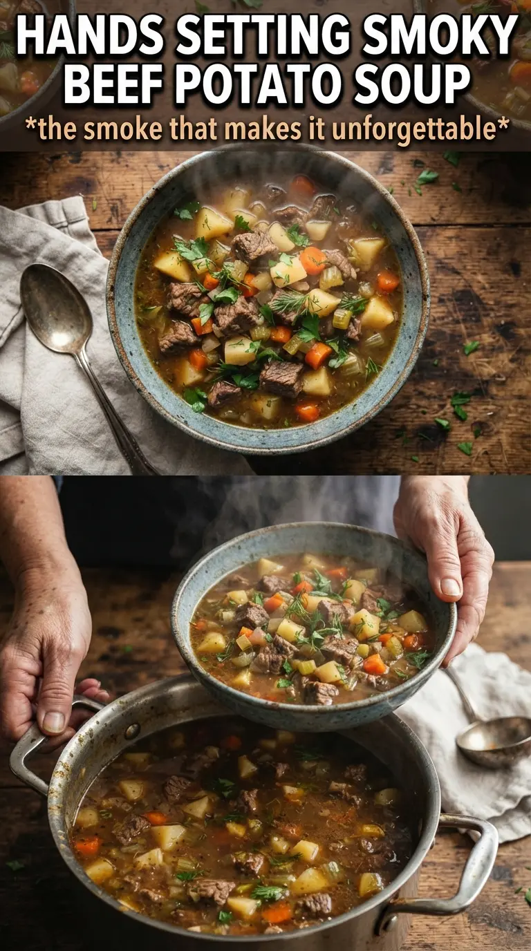Smoky Beef Potato Soup hearty rustic