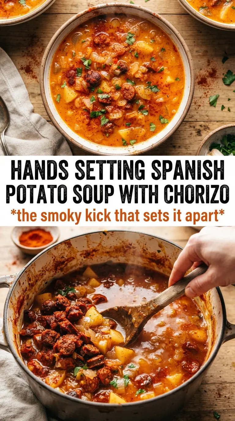 Spanish Potato Soup With Chorizo smoky hearty