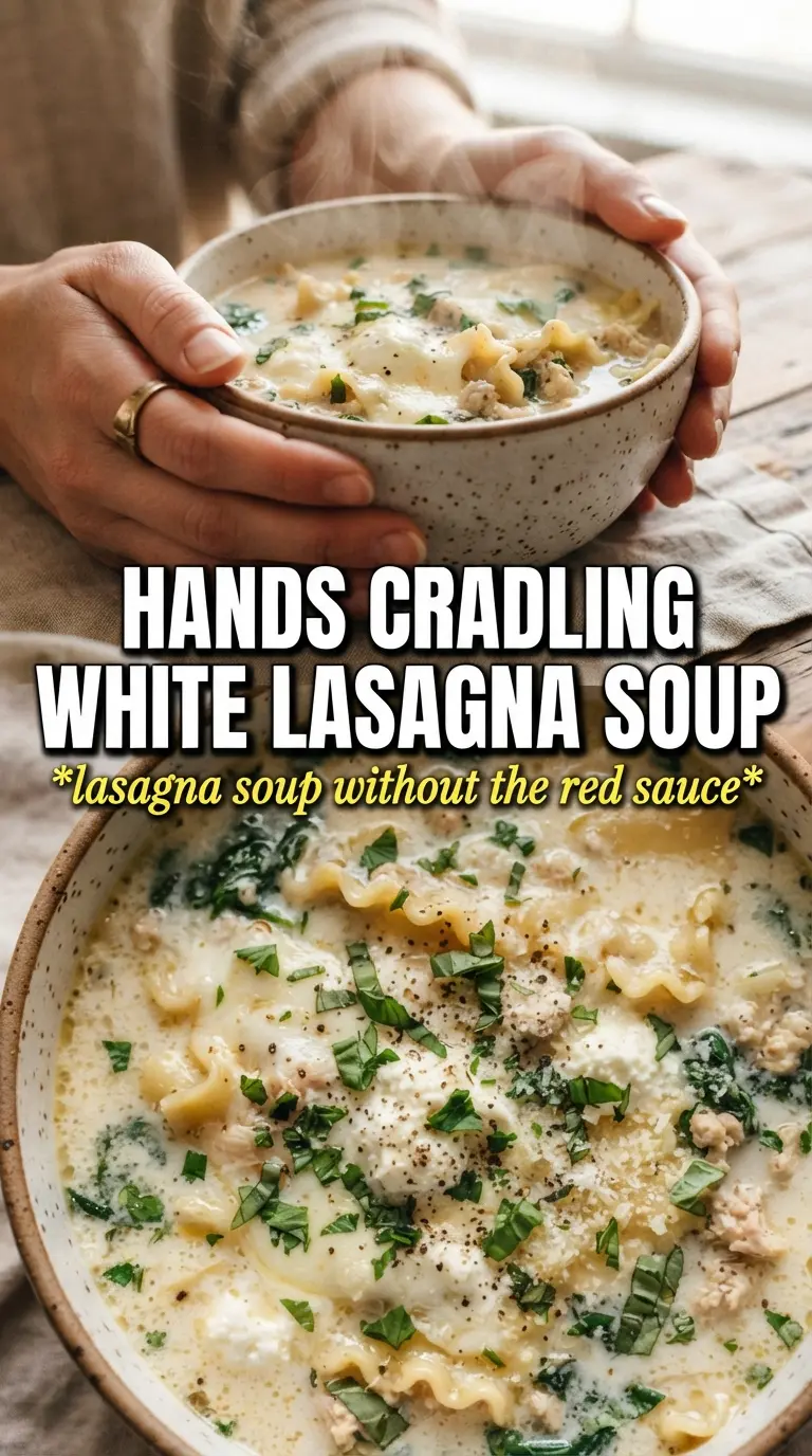 White Lasagna Soup creamy chicken spinach